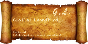 Gyollai Leonárd névjegykártya